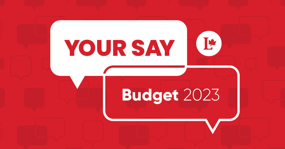 Your Say Budget 2023, surrounded by a chat bubble graphic